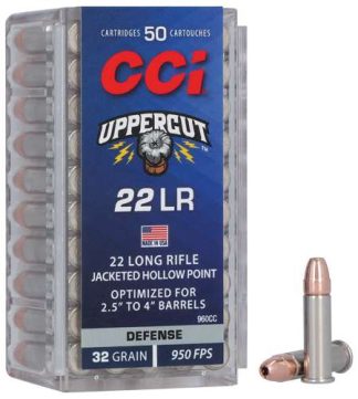CCI 22LR UPPERCUT 32GR PLATED HP 50 RD/BX 100 BX/CS
