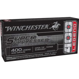 WINCHESTER SUPER SUPPRESSED 400 LEGEND OPEN TIP 300G  20RD BX 200RD CS