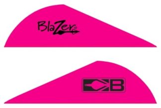 BOHNING BLAZER VANES - 2" SOLID HOT PINK 36PK