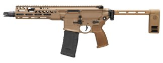 SIG SAUER MCX 300 BLK PISTOL 9" FDE CERAKOTE, FOLDING PCB, 1-30RD MAG