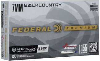 FEDERAL 7MM BACKCOUNTRY 155GR TERMINAL ASCENT 20RD/BX 10BX/CS