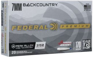 FEDERAL 7MM BACKCOUNTRY 170GR TERMINAL ASCENT 20RD/BX 10BX/CS