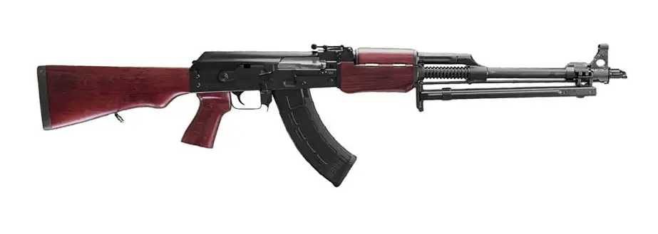 ZASTAVA USA M72 RPK RIFLE 7.62X39 21" RIBBED BBL, SERBIAN RED WOOD, 1.5MM BULED TRUNION, 1-30RD MAG
