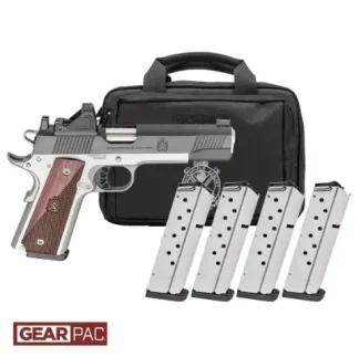SPRINGFIELD ARMORY RONIN 1911 5" BL/STS 9MM PSTL AOS U NOTCH F.O VIRIDIAN RFX11,BAG, 4 MAGS