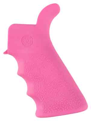 HOGUE AR-15 BEAVERTAIL GRIP - W/FINGER GROOVES PINK