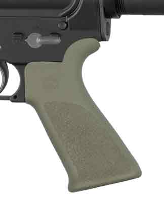 HOGUE AR-15 BEAVERTAIL GRIP - NO FINGER GROOVES OD GREEN - Image 2