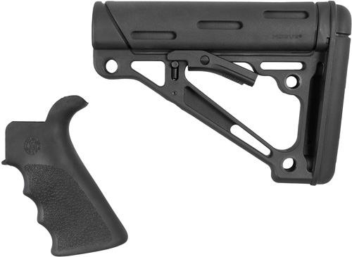HOGUE AR-15 GRIP & OVERMOLDED - COLLAPSIBLE STK COMMERICAL BLK