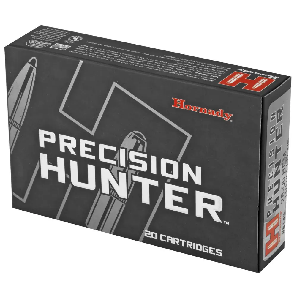 HORNADY PRECISION HUNTER 25-06 REM 110G ELD-X 20RD BX 200RD CASE - Image 2