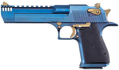 Magnum Research DE50CBG Desert Eagle Mark XIX 50 AE 6" 7+1 Carbo Blue/Gold