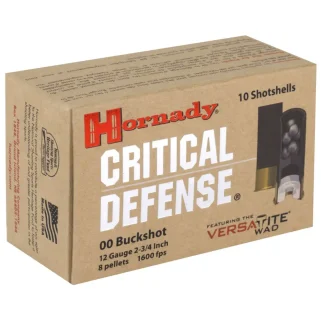 HORNADY CRITICAL DEFENSE 12GA 00BK 23/4 8PEL 10RD BX 100RD CASE