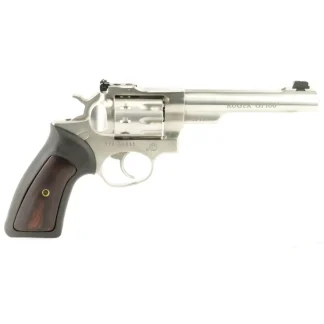 RUGER GP100 22LR REV 5.5" STS RBR WOOD GRP FO ADJ SGHT