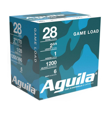 Aguila 28 Gauge Ammunition Birdshot 1CHB2836 2-3/4" #6 Shot 1oz 1200fps 25 Rounds