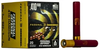 FEDERAL 410GA 3" 9 PELLET 4 BUCK "PERSONAL DEFENSE" 20 RD/BX 10 BX/CS