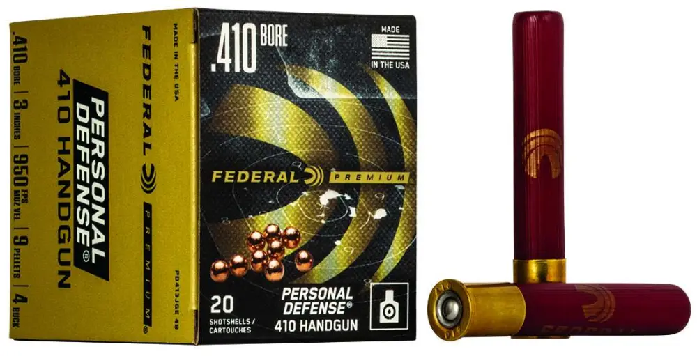 FEDERAL 410GA 3" 9 PELLET 4 BUCK "PERSONAL DEFENSE" 20 RD/BX 10 BX/CS