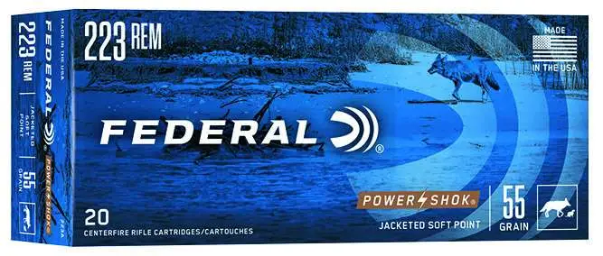 FEDERAL 223 REM 55GR POWER-SHOK SP 20 RD/BX 10 BX/CS