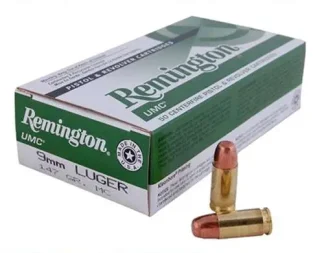 REMINGTON 9MM LUGER 147GR FMJ UMC 50 RND PK 50 RD/BX 10 BX/CS