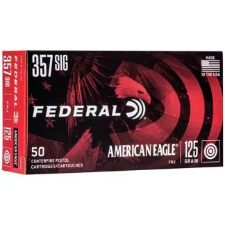 FEDERAL 357 SIG 125GR FMJ 50 RD/BX 20 BX/CS