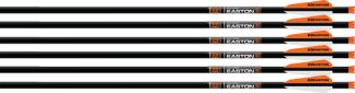 EASTON XBOW BOLT 9MM CARBON - 22" W/3" VANES HALF MOON 6-PK