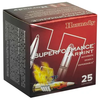 HORNADY SUPERFORMANCE VARMINT 17HORNET 20GR V-MAX 25RD BX 250RD CASE