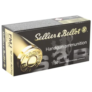 SELLIER & BELLOT 10MM FMJ 180GR 50RD BOX 20 BOXES PER CASE
