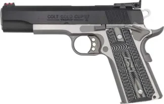 COLT 1911 GOLD CUP LITE SERIES 70 TWO TONE 38 SUPER STS BLUE GRIPS 5" 9+1