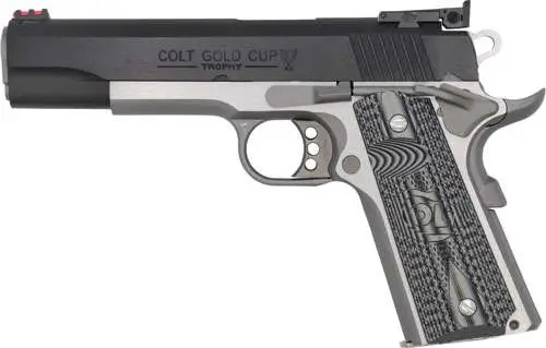 COLT 1911 GOLD CUP LITE SERIES 70 TWO TONE 38 SUPER STS BLUE GRIPS 5" 9+1