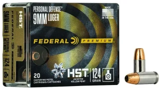 FEDERAL 9MM LUGER 124GR HST JHP 20 RD/BX 10 BX/CS
