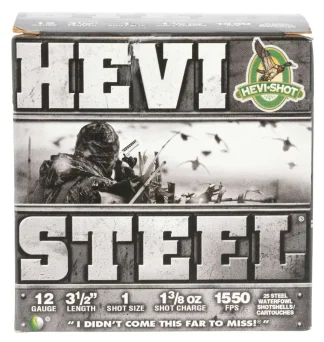 HEVI-SHOT HEVI-STEEL 12GA 3-1/2IN 1-3/8OZ #1 25 RD/BX 10 BX/CS