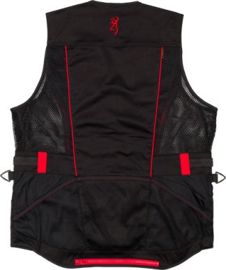 BROWNING ACE SHOOTING VEST - R-HAND LG BLACK/RED TRIM