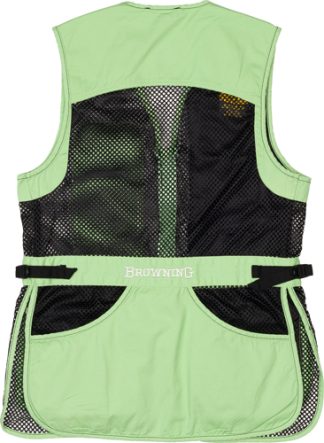 BROWNING MESH SHOOTING VEST R- - HAND WOMEN'S XL BLACK/NEOMINT