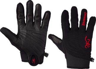 BROWNING ACE SHOOTING GLOVES - SMALL BLACK/RED TRIM