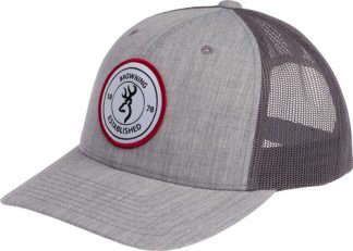 BROWNING CAP SCOUT LOGO HEATHR - GRAY W/CIRCLE PATCH LOGO ADJ