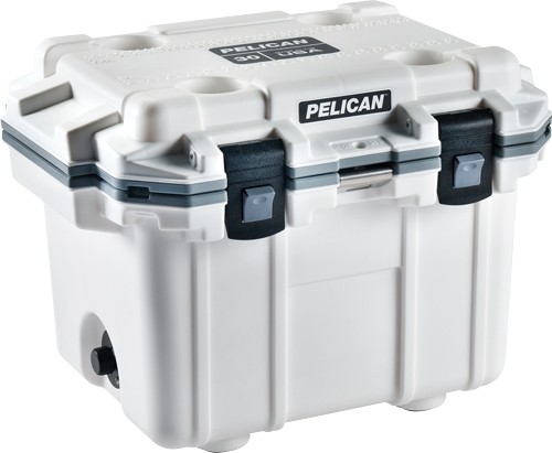 PELICAN COOLERS IM 30 QUART - ELITE WHITE/GRAY