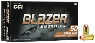 CCI 10MM AUTO 180GR FMJ FN BLAZER BRASS 50 RD/BX 20 BX/CS