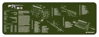 TEKMAT ARMORERS BENCH MAT - 12"X36" AR-15 OLIVE DRAB