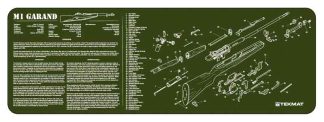 TEKMAT ARMORERS BENCH MAT - 12"X36" M1 GARAND OLIVE DRAB