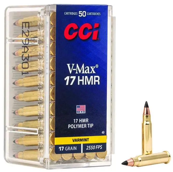 CCI 17 HMR 17GR V-MAX 50 RD/BX 40 BX/CS