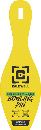 CALDWELL AR500 RIMFIRE BOWLING - PIN TARGET 1/4" YELLOW