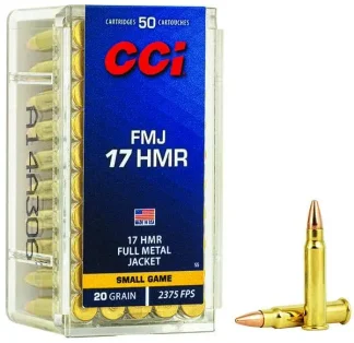 CCI 17 HMR 20GR FMJ  50 RD/BX 40 BX/CS