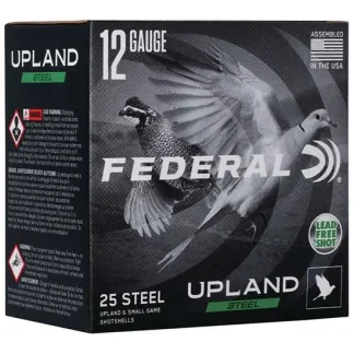FEDERAL 12GA 2-3/4" 1 OZ 6 UPLAND STEEL 25 RD/BX 10 BX/CS