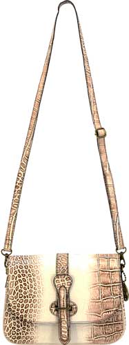 CAMELEON S&W CROC HANDBAG - CROSSBODY CARRY PURSE