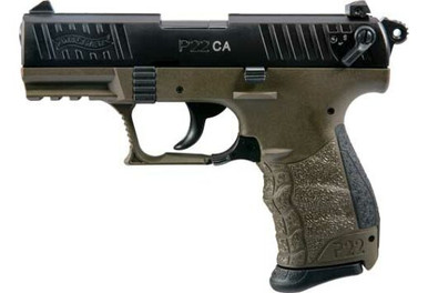 Walther 5120338 P22 Military CA Compliant .22LR 3.42" 10+1 Black/OD Green