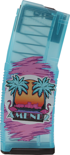 AMEND2 AR-15 MAGAZINE 5.56X45 - 30RD POLY MODC TEAL MIAMIVICE