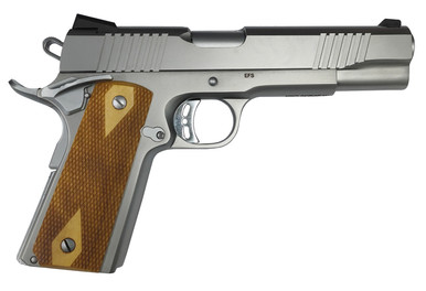 Rock Island Armory 56828 Rock Stainless Standard 1911 FS 9mm 5" 10+1 Stainless/Wood