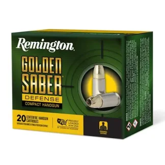 REMINGTON 9MM LUGER 147GR BJHP GOLDEN SABER DEFENSE 20 RD/BX 25 BX/CS