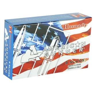 HORNADY AMERICAN GUNNER 12G REDUCED RECOIL 1OZ RIFLED SLUG 5RD BX 100RD CASE