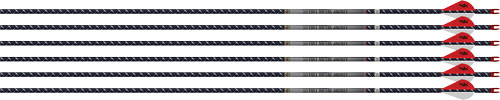 EASTON ARROW 4MM FMJ 340 - 6-PACK W/ 2" BLAZER VANES