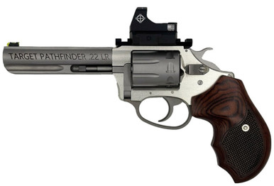 Charter Arms Model 72245 Targer Pathfinder 4.2" .22 LR 8 Shot Stainless W/ Checkered Rosewood Grips & Micro Optic