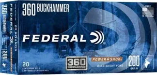 FEDERAL 360 BUCKHAMMER 200GR POWER-SHOK 20 RD/BX 10 BX/CS