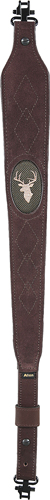 ALLEN SUED DEER HEAD SLING W/ - SWIVELS  BROWN LEATHER